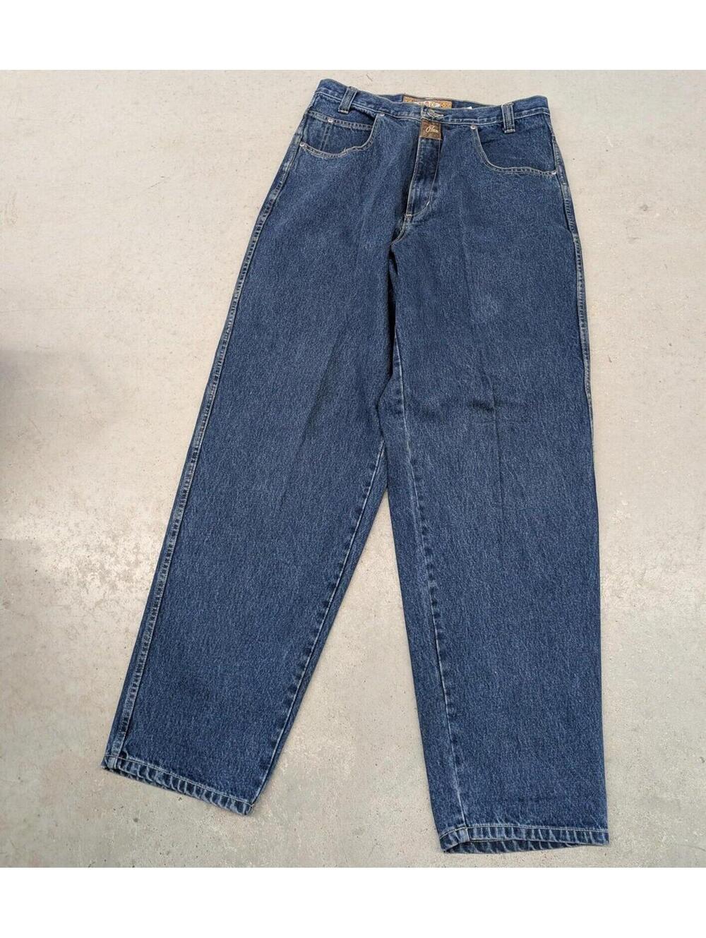 Vintage 90s PACO International Baggy Tapered Blue Jeans - Picture 2 of 8